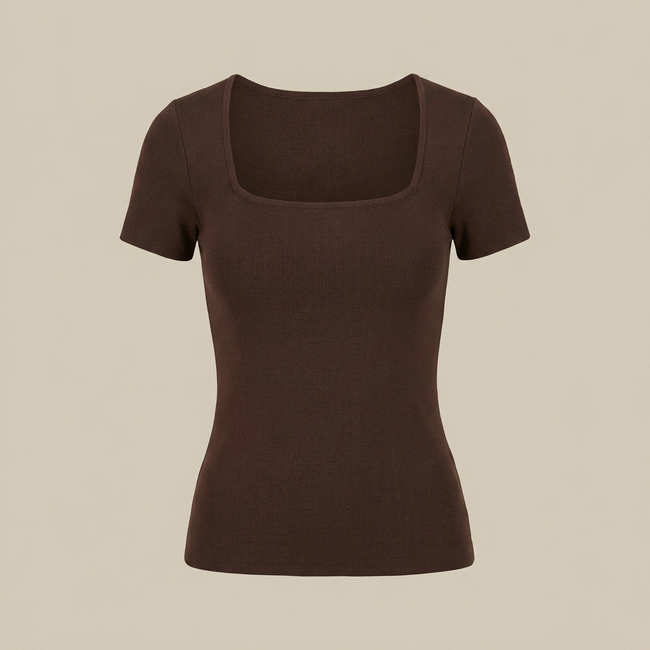 Square Neck Fitted Top