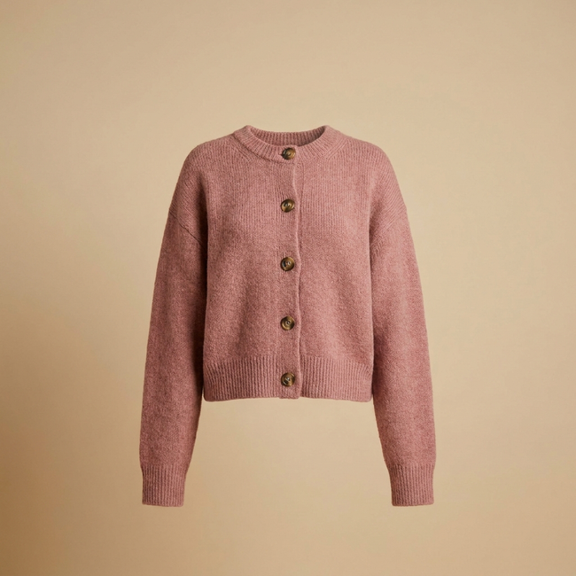 Cropped Button Cardigan