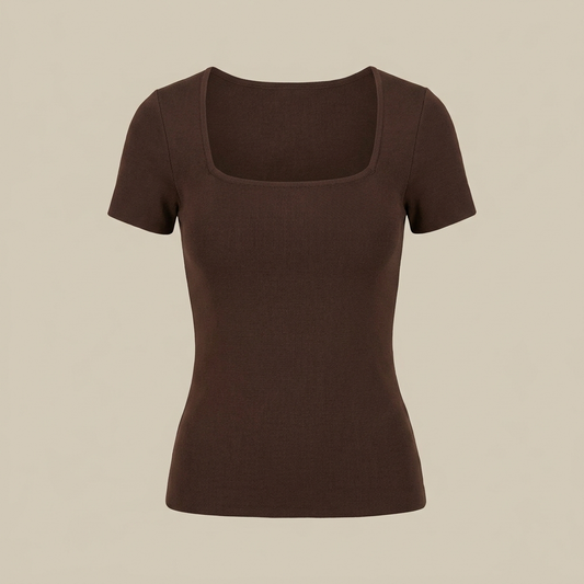 Square Neck Fitted Top