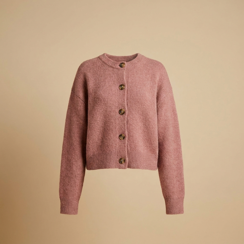 Cropped Button Cardigan