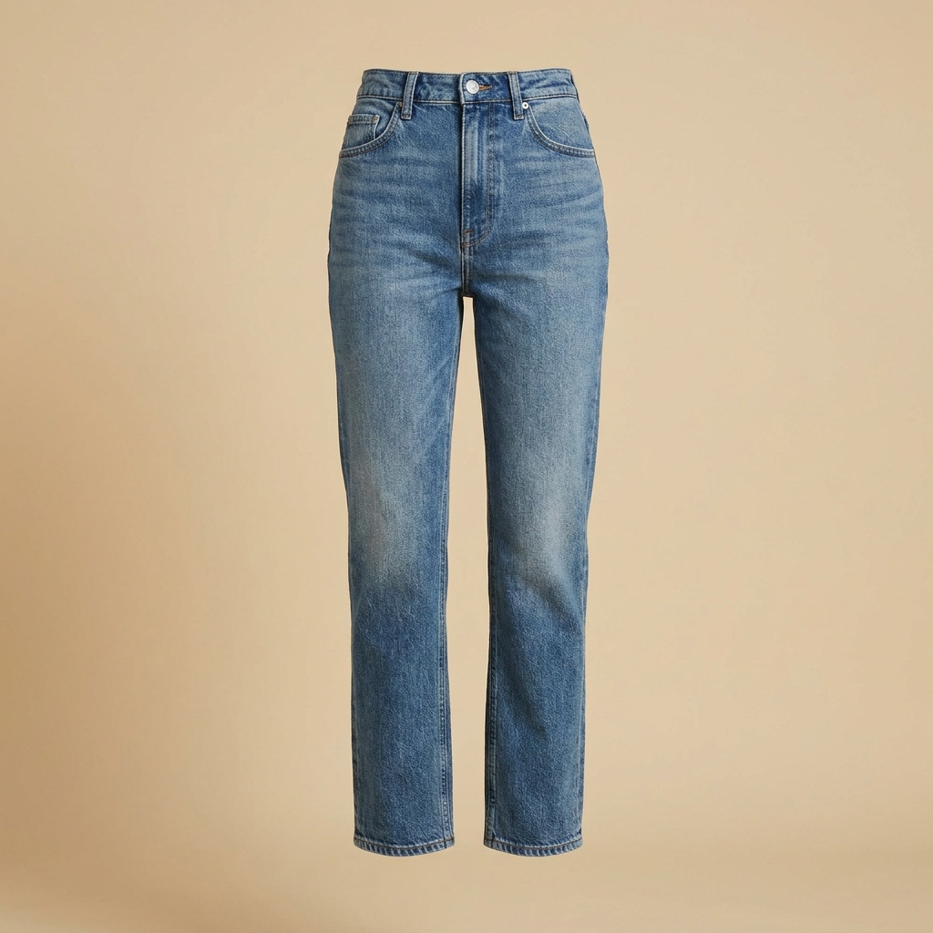 High-Rise Straight Jeans